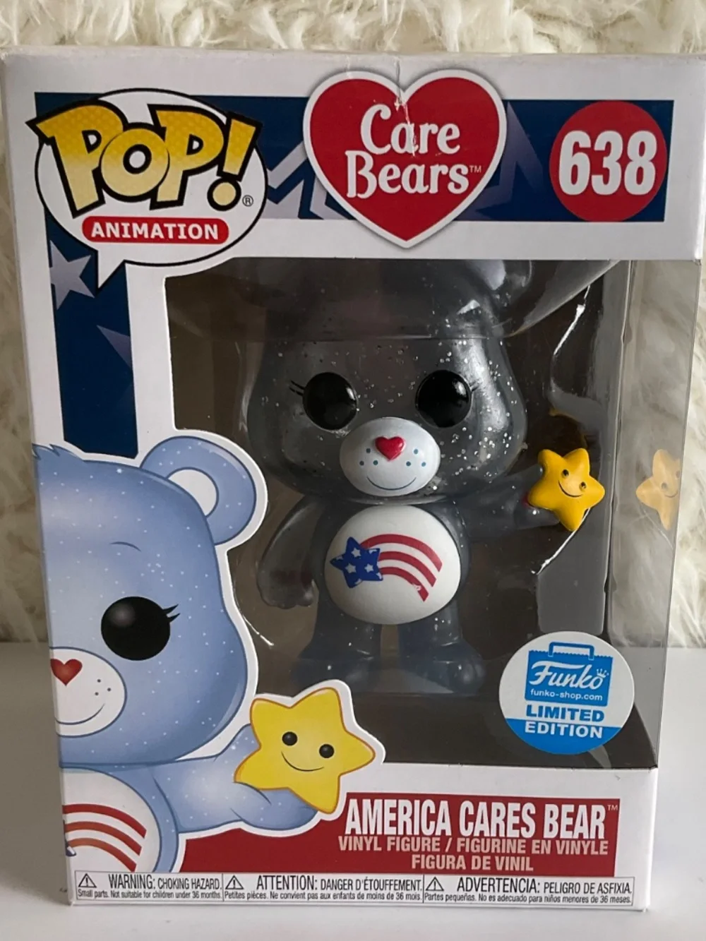 FUNKO POP AMERICA CARES BEAR #638~LIMITED EDITION~NEW!